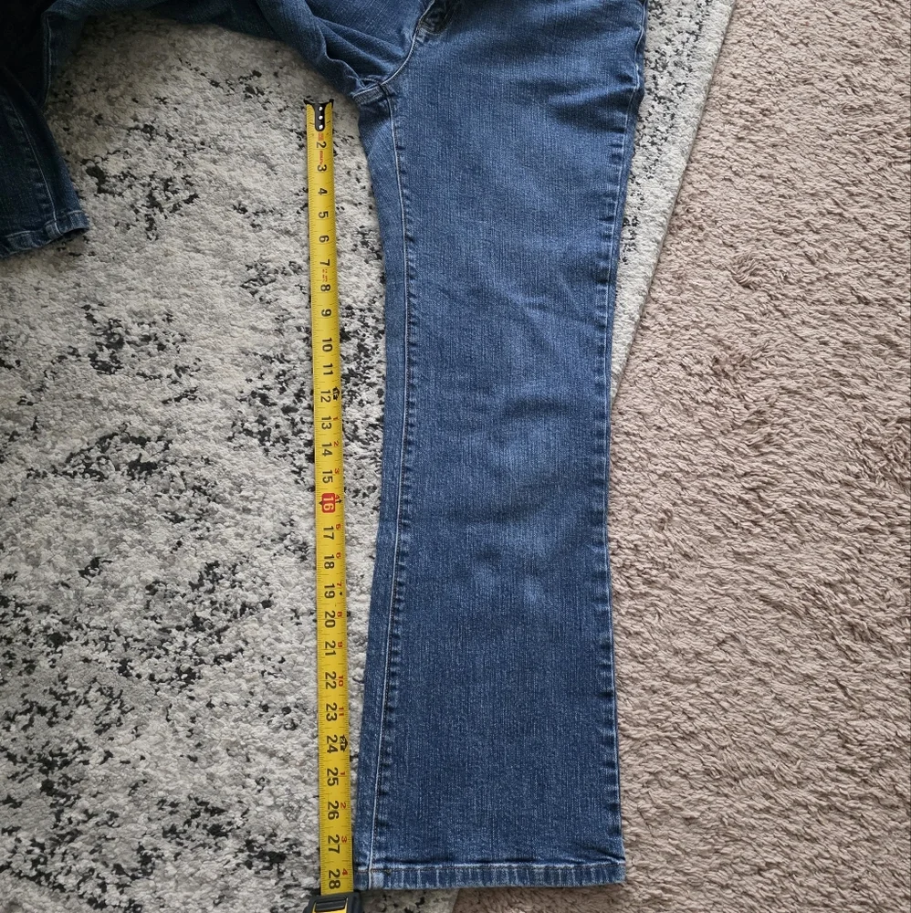 Vintage Lands End Original Fit Boot Leg Jeans Blue Womens Size 10 Cotton Western - Picture 5 of 8
